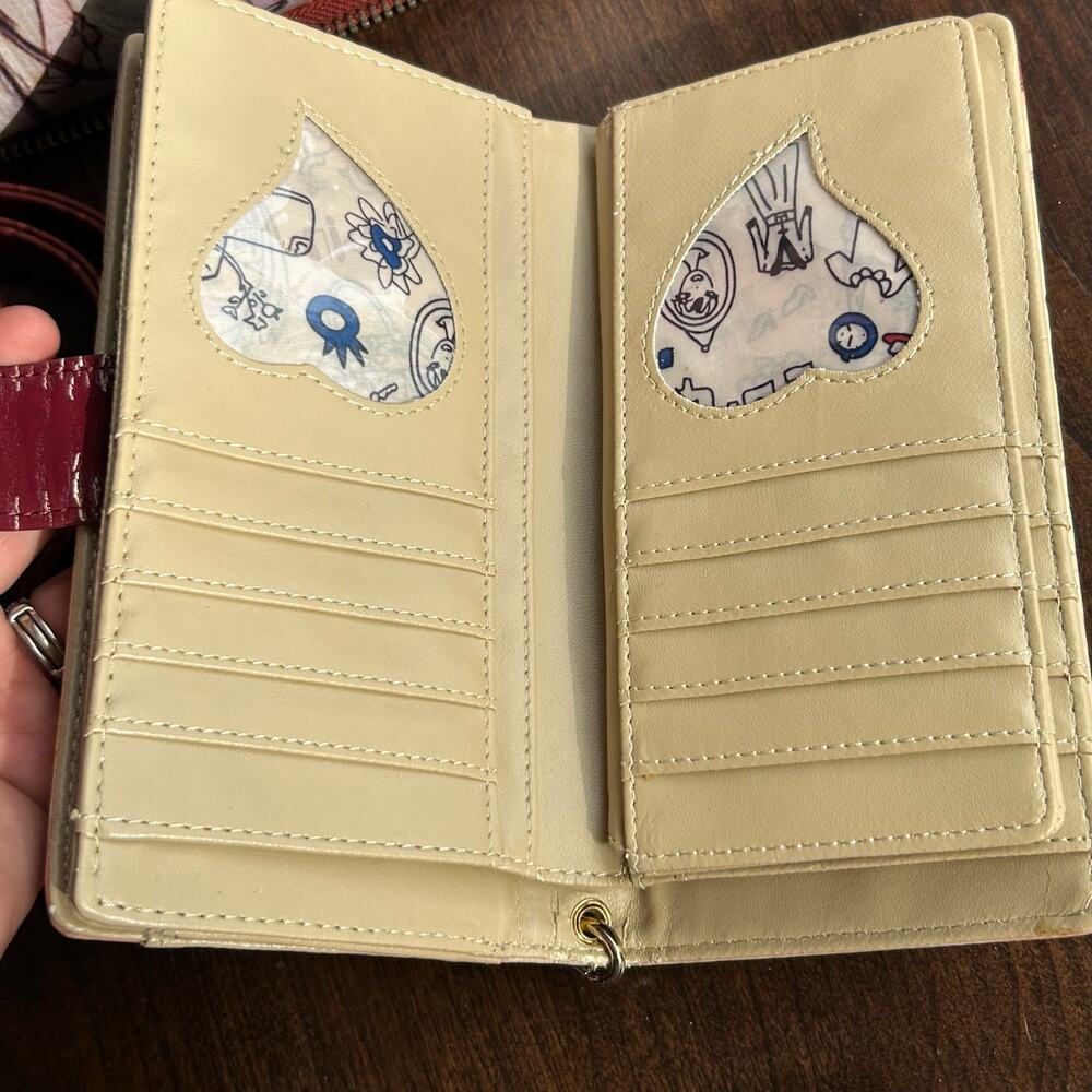 Nicole Lee Red Leopard Café Illustration Crossbody with Matching Wallet - Picture 9 of 16
